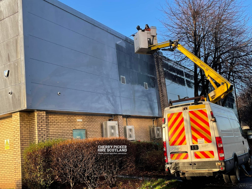 Cherry Picker Services Scotland - Exterior Cleaning at Height - Power Washing