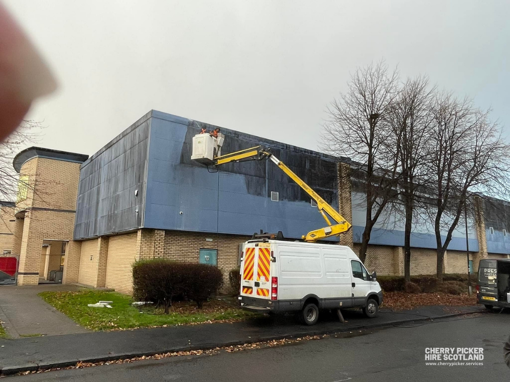 Cherry Picker Services Scotland - Exterior Power Washing at Height