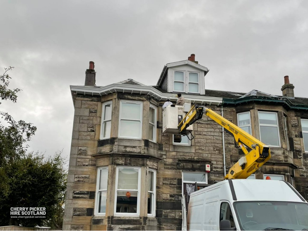 gutter-cleaning-at-height-cherry-picker-hire-scotland-services