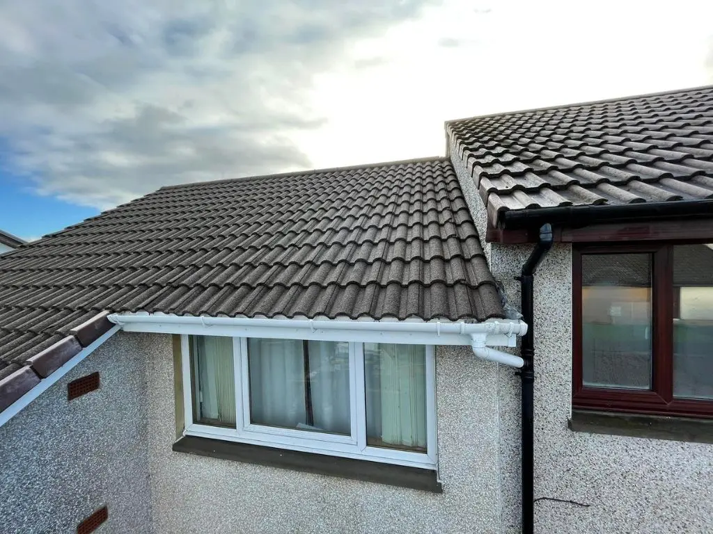 Roof Cleaning at height Cherry Picker Hire in Houston Renfrewshire